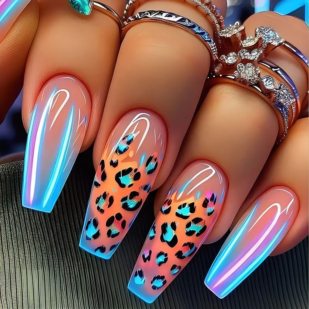 French Gradient Print Nail Tips