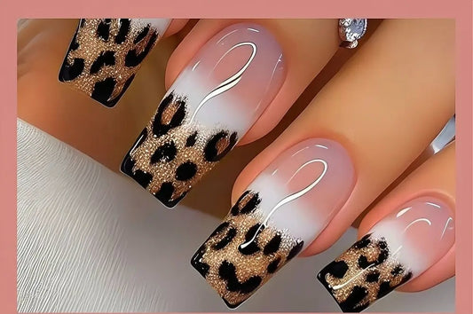French Gradient Print Nail Tips