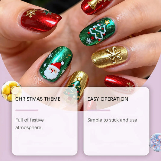 Christmas Themed Portable Nail Stickers