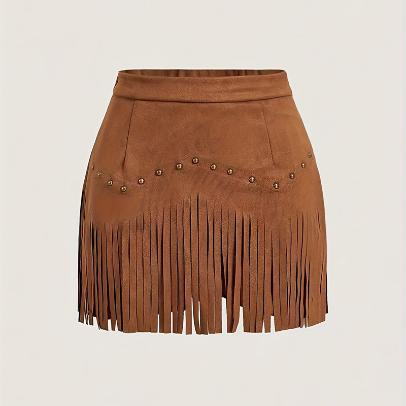 Fringe Mini Skirt