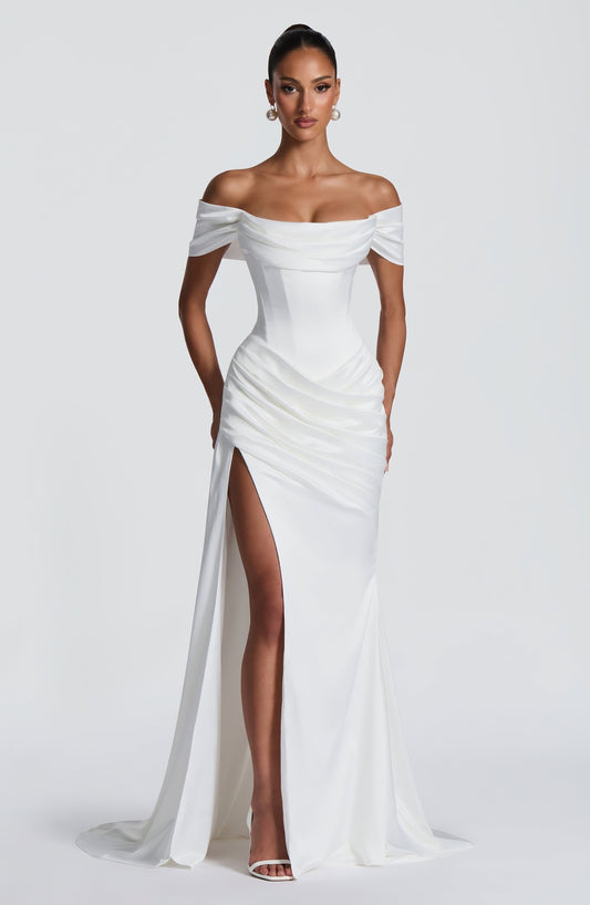 High-Slit Mermaid Trailing Dress