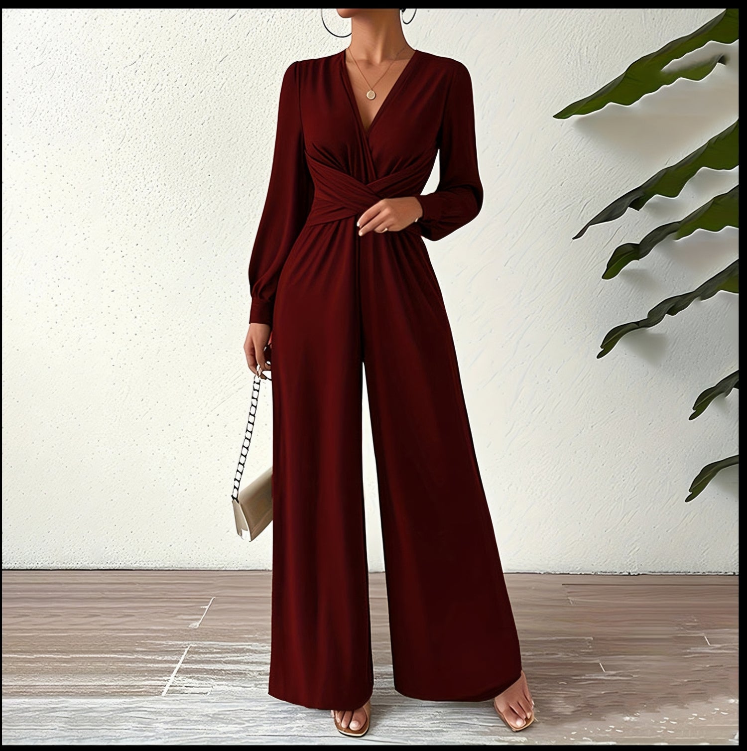 V Neck Jumpsuit
