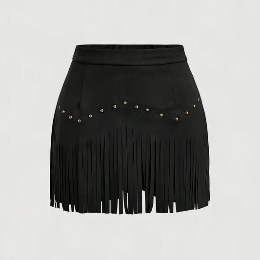 Fringe Mini Skirt