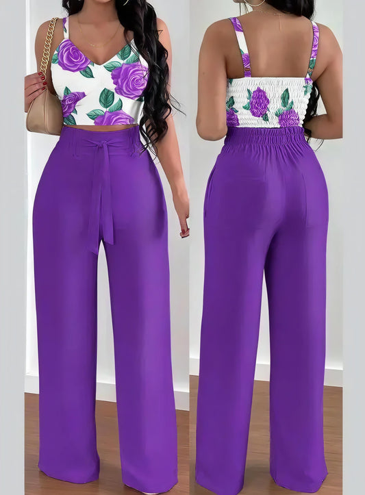 High Waist Pants Set