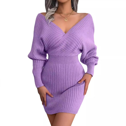 Cross V-neck Dress