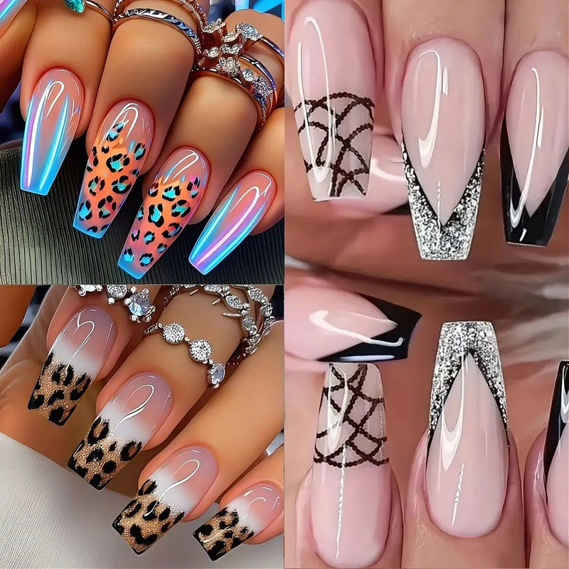 French Gradient Print Nail Tips