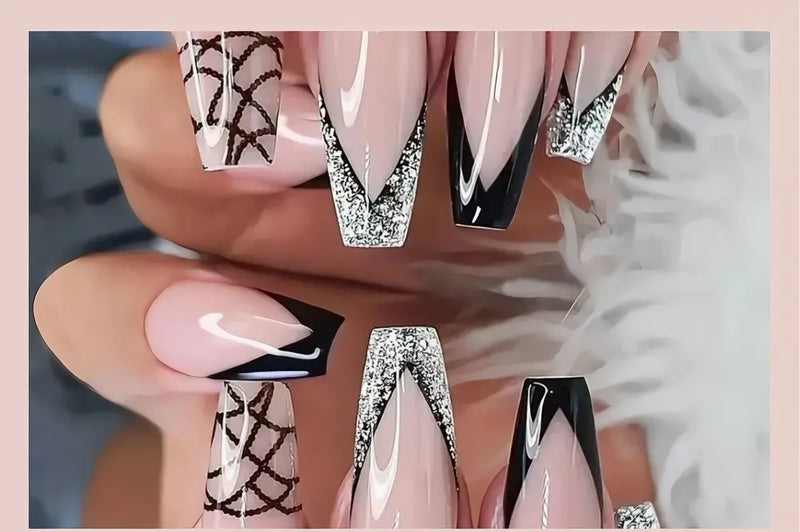 French Gradient Print Nail Tips
