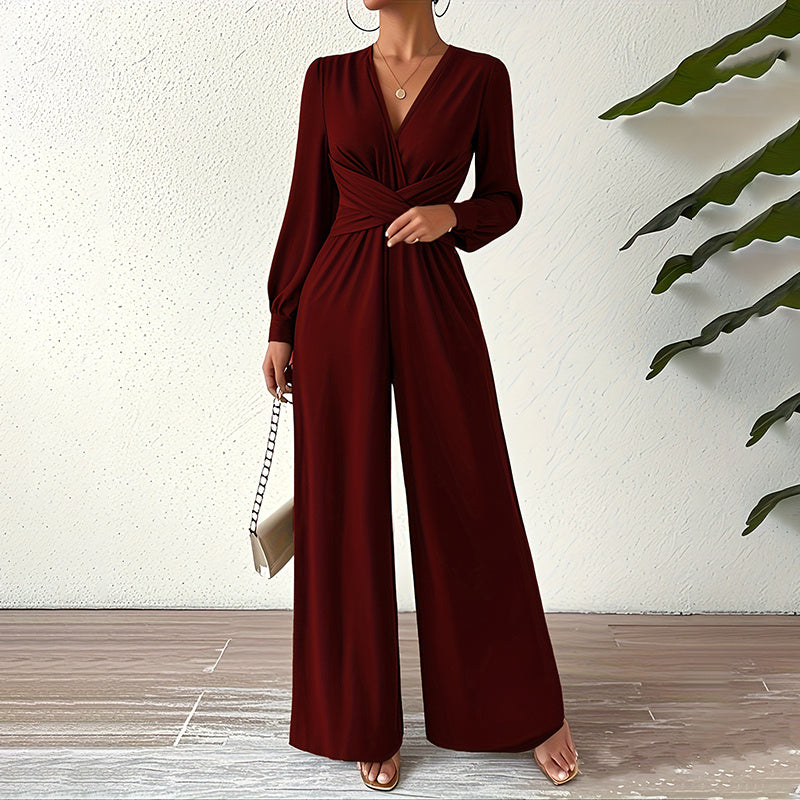 V Neck Jumpsuit