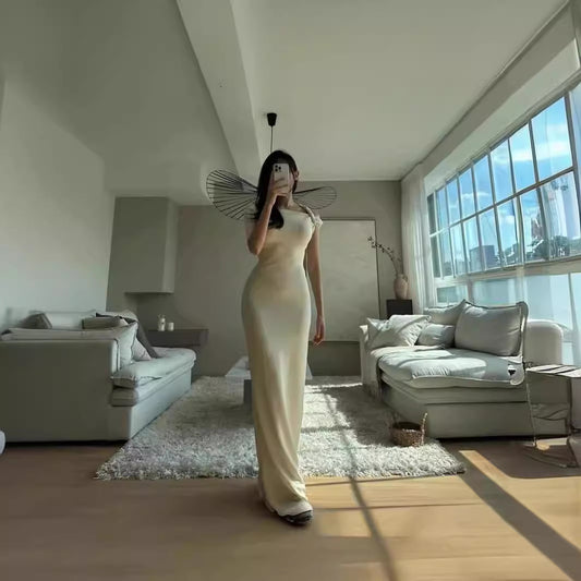 Sloping Shoulder Dress