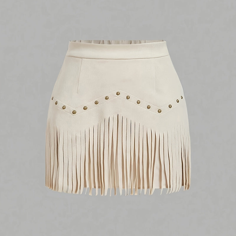 Fringe Mini Skirt
