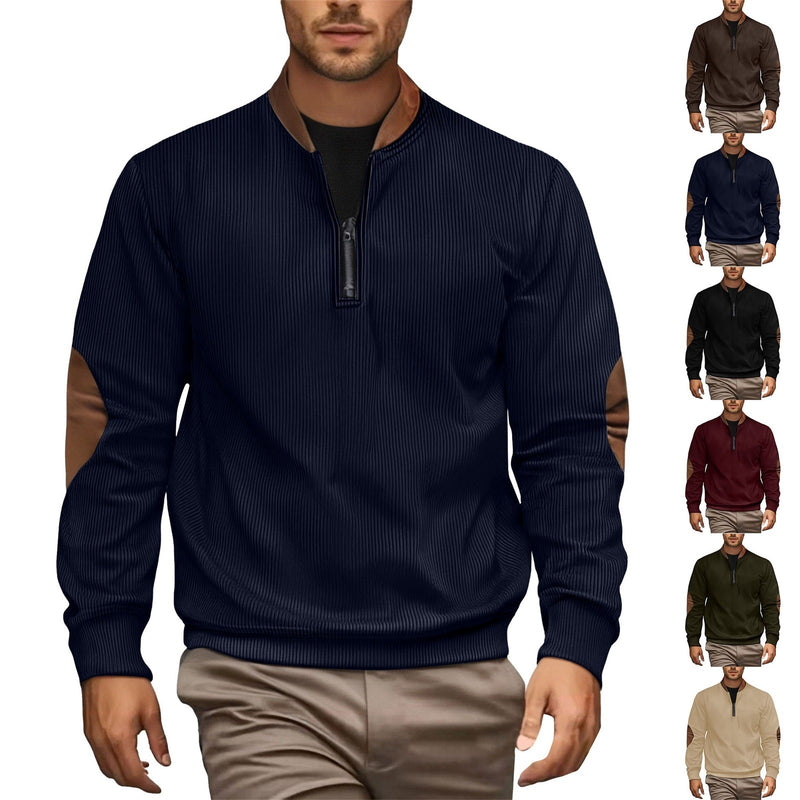 Men's Pullover Zip-Up Shirt