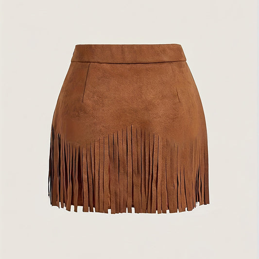 Fringe Mini Skirt