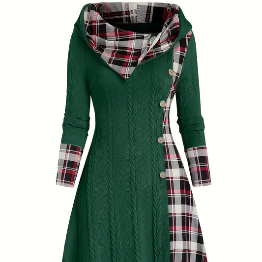 Hooded Stripe Sweater Dress