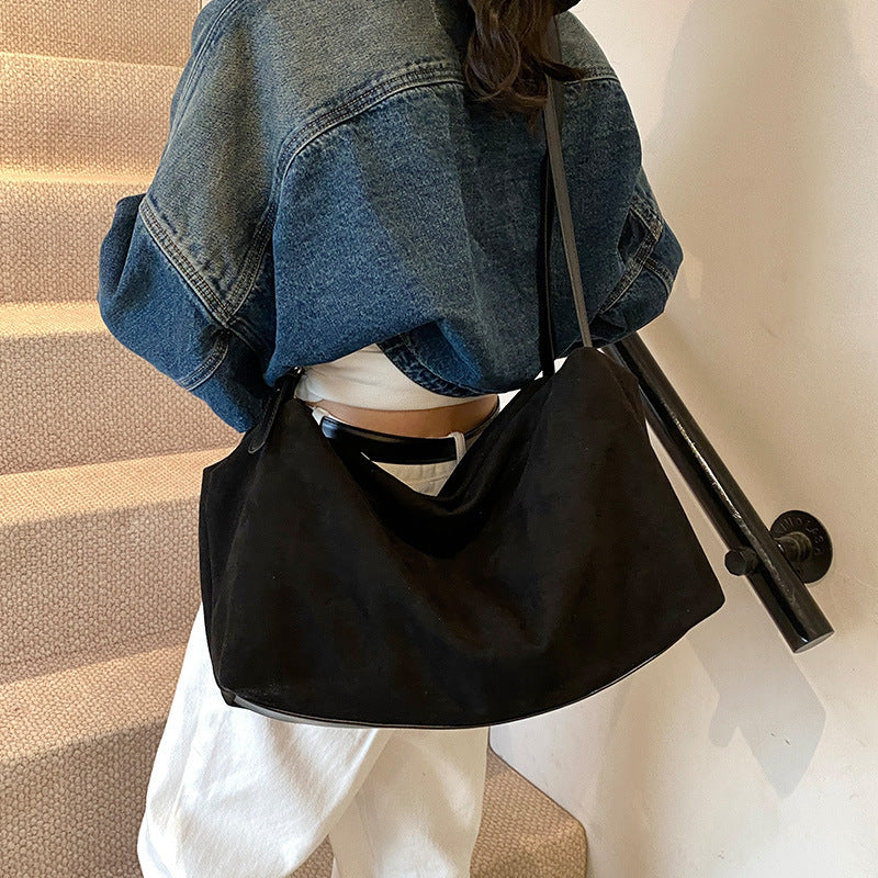 Large Capacity Suede Bag
