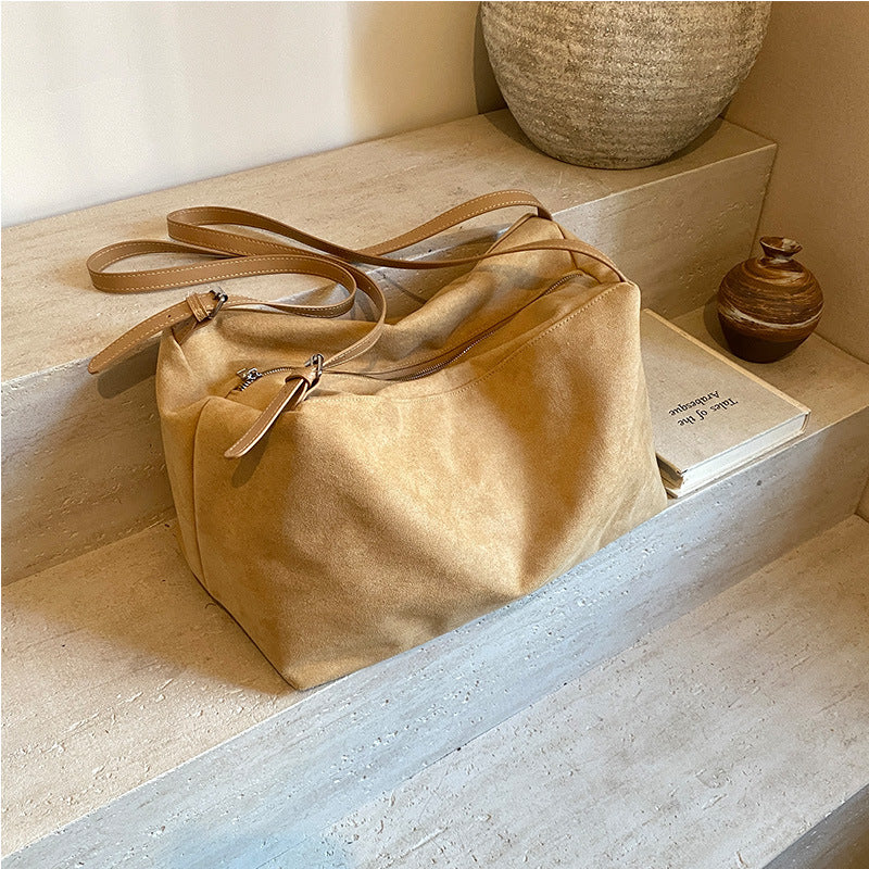 Large Capacity Suede Bag