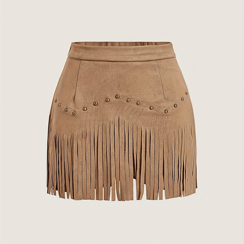 Fringe Mini Skirt