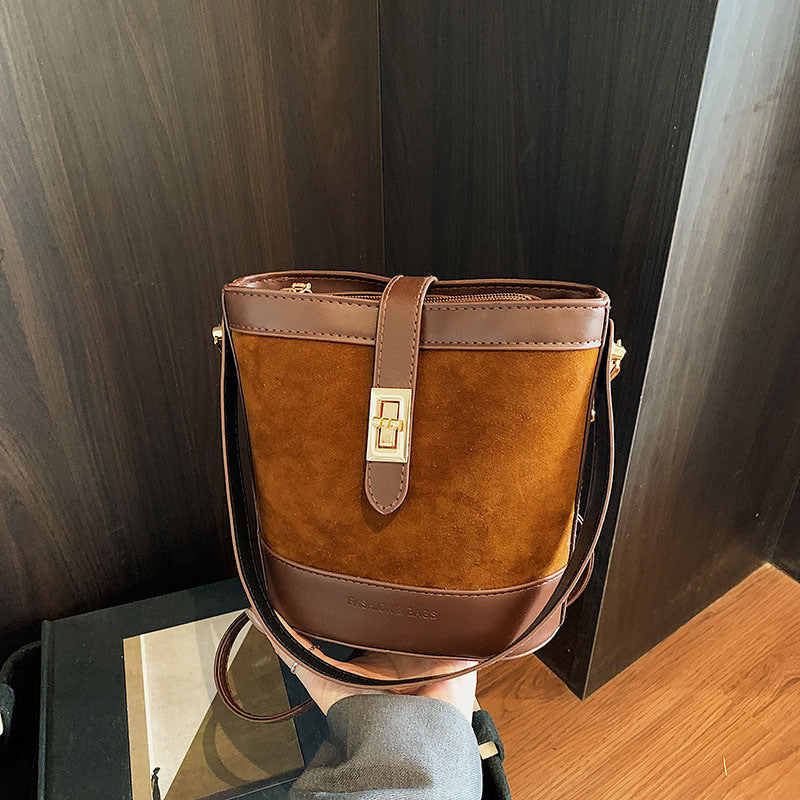 Suede Bucket Bag