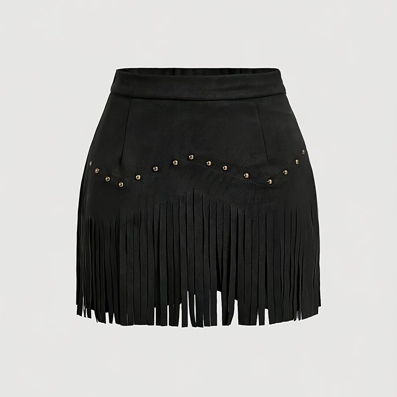 Fringe Mini Skirt