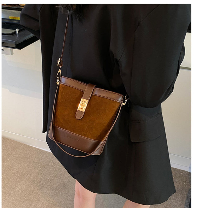 Suede Bucket Bag