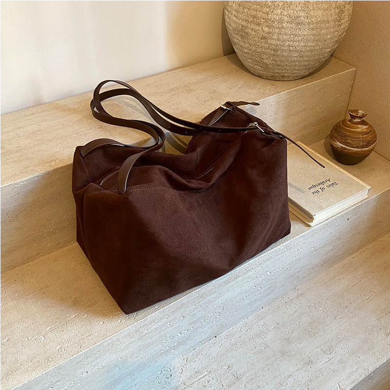 Large Capacity Suede Bag