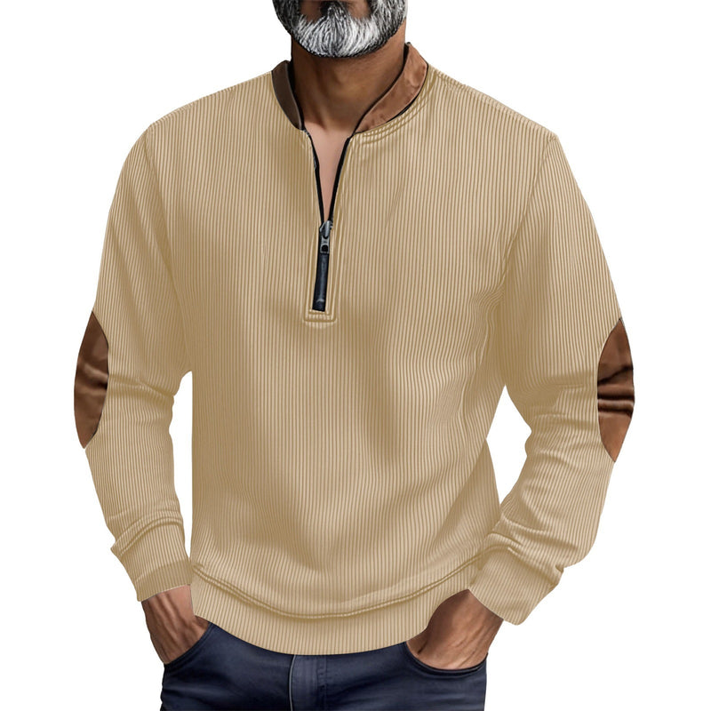 Men's Pullover Zip-Up Shirt