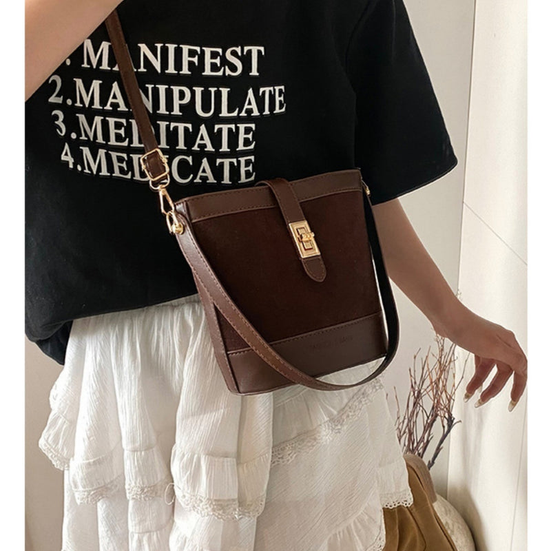 Suede Bucket Bag
