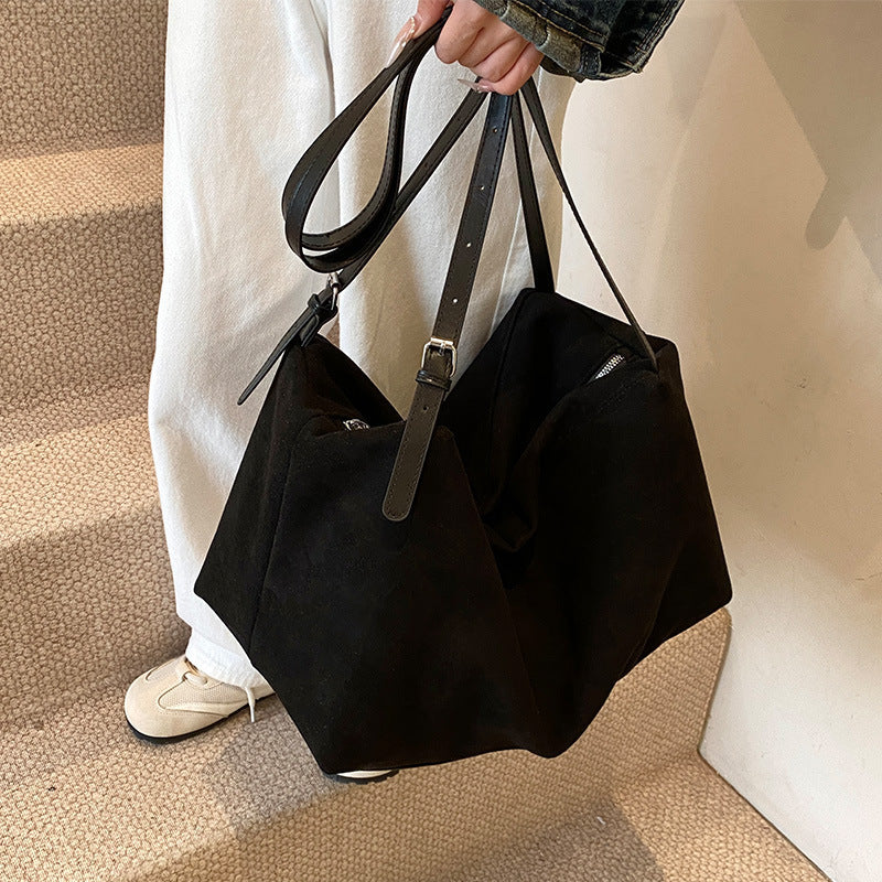 Large Capacity Suede Bag