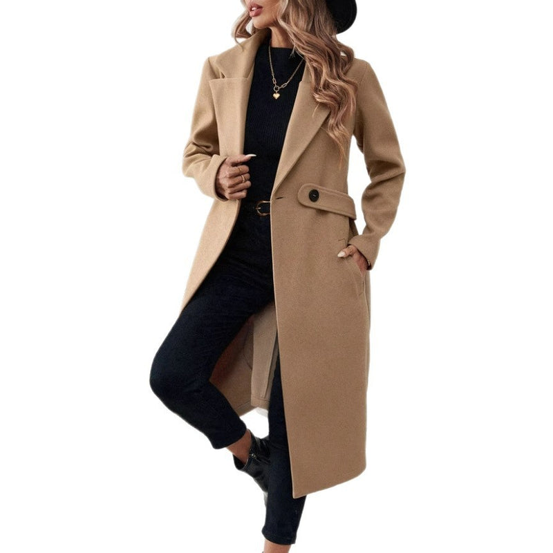 Camel Lace-Up Coat