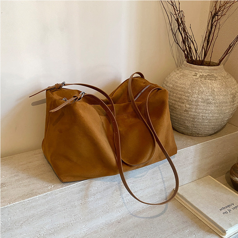 Large Capacity Suede Bag