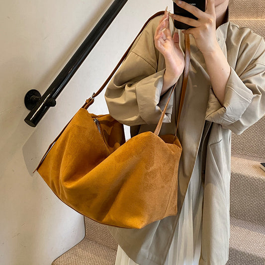 Large Capacity Suede Bag