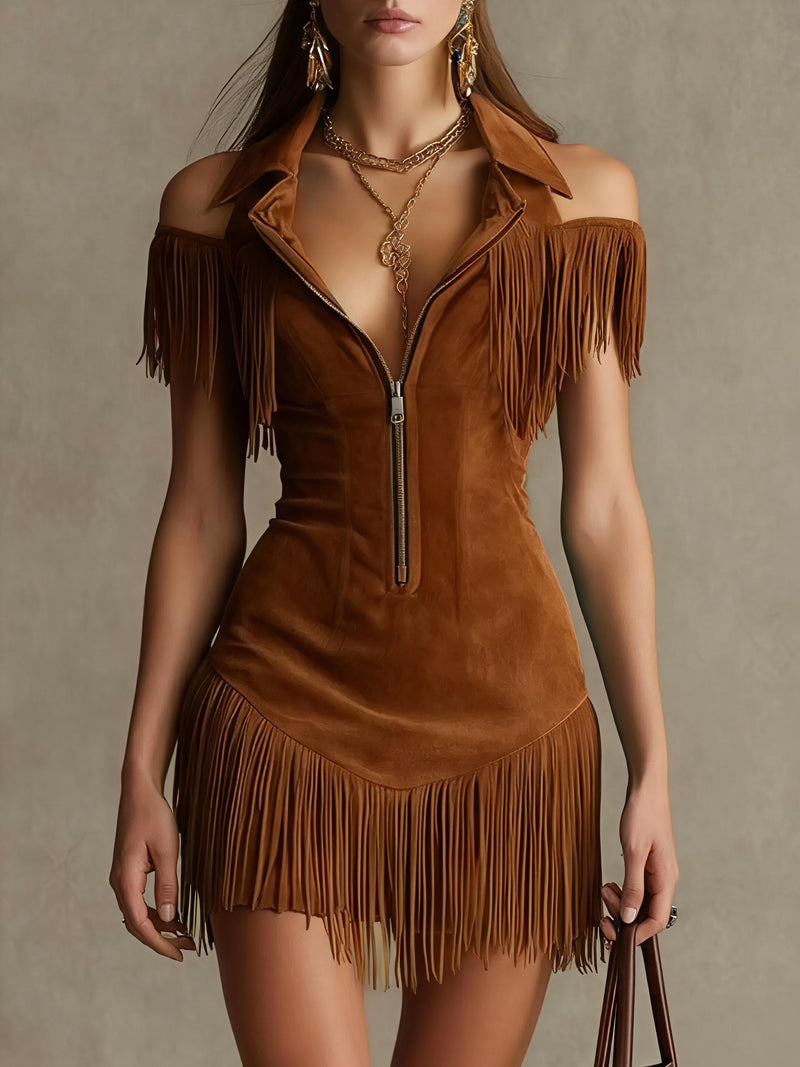 Retro Suede Dress.