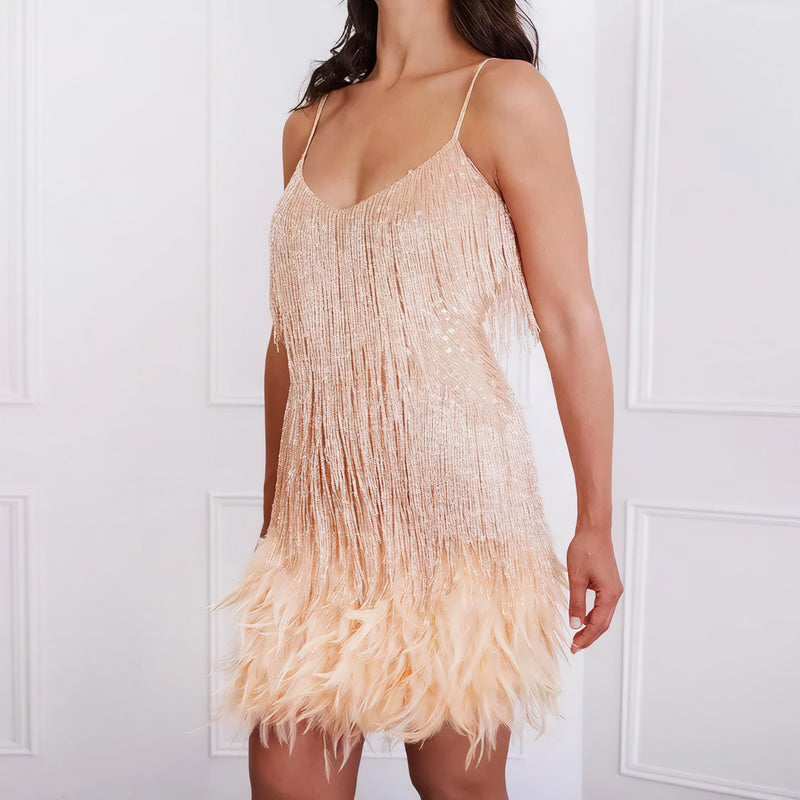 Tassel Sequins Mini Dress