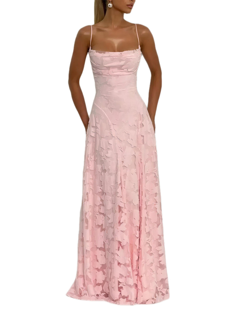 Lace Spaghetti Strap Maxi Dress