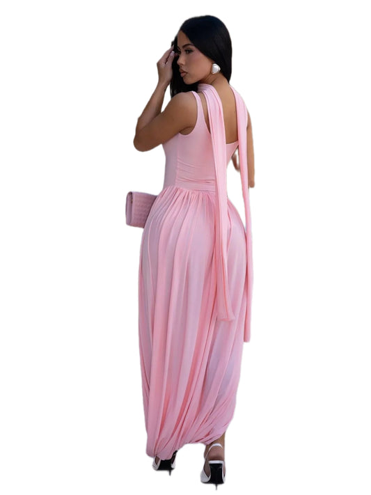 Scoop Neck Slit Maxi Dress