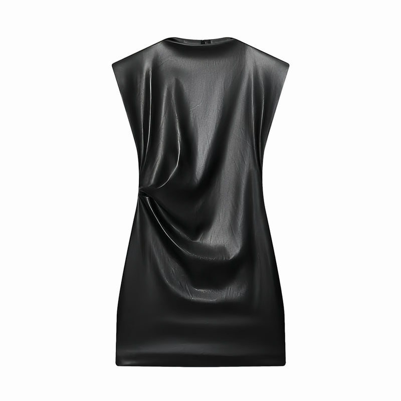 Leather Padded Dress