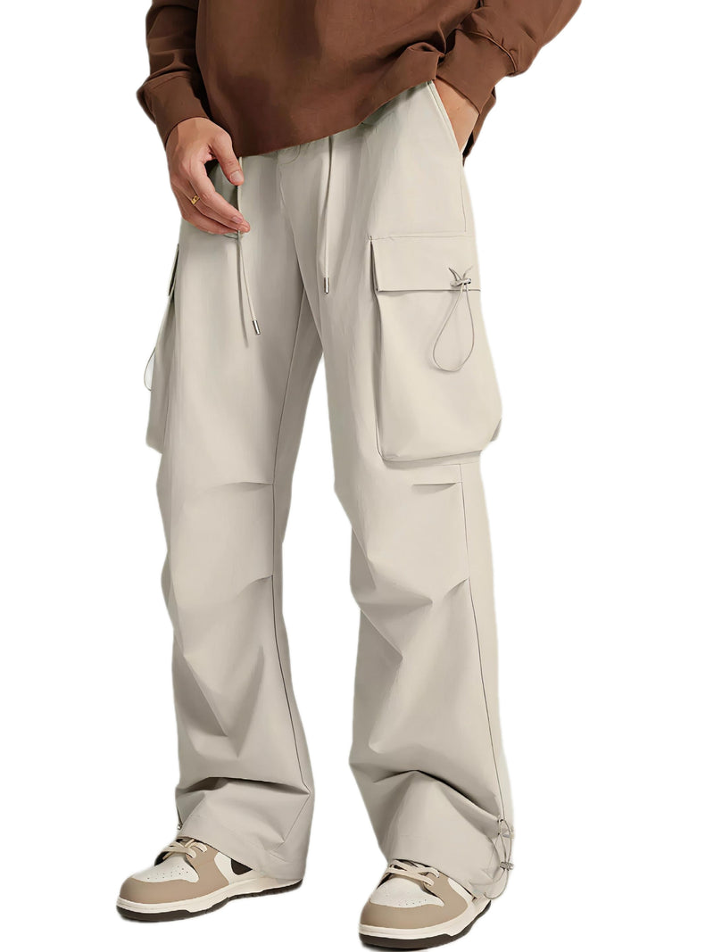 Leg Pants with Cargo Pockets