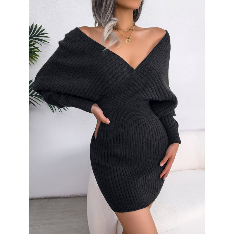 Cross V-neck Dress