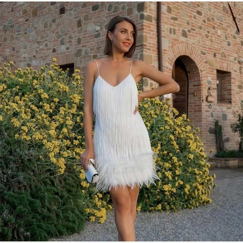 Tassel Sequins Mini Dress