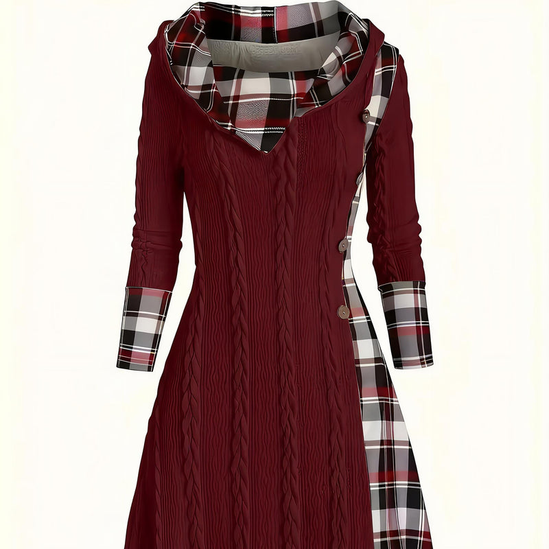 Hooded Stripe Sweater Dress