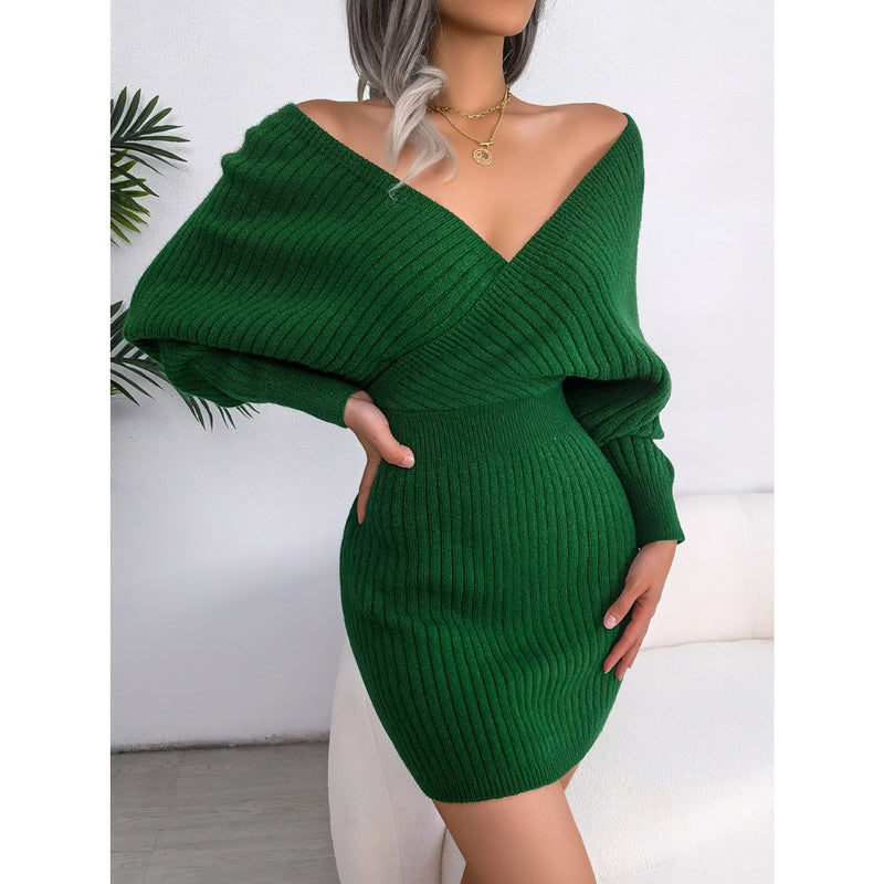 Cross V-neck Dress
