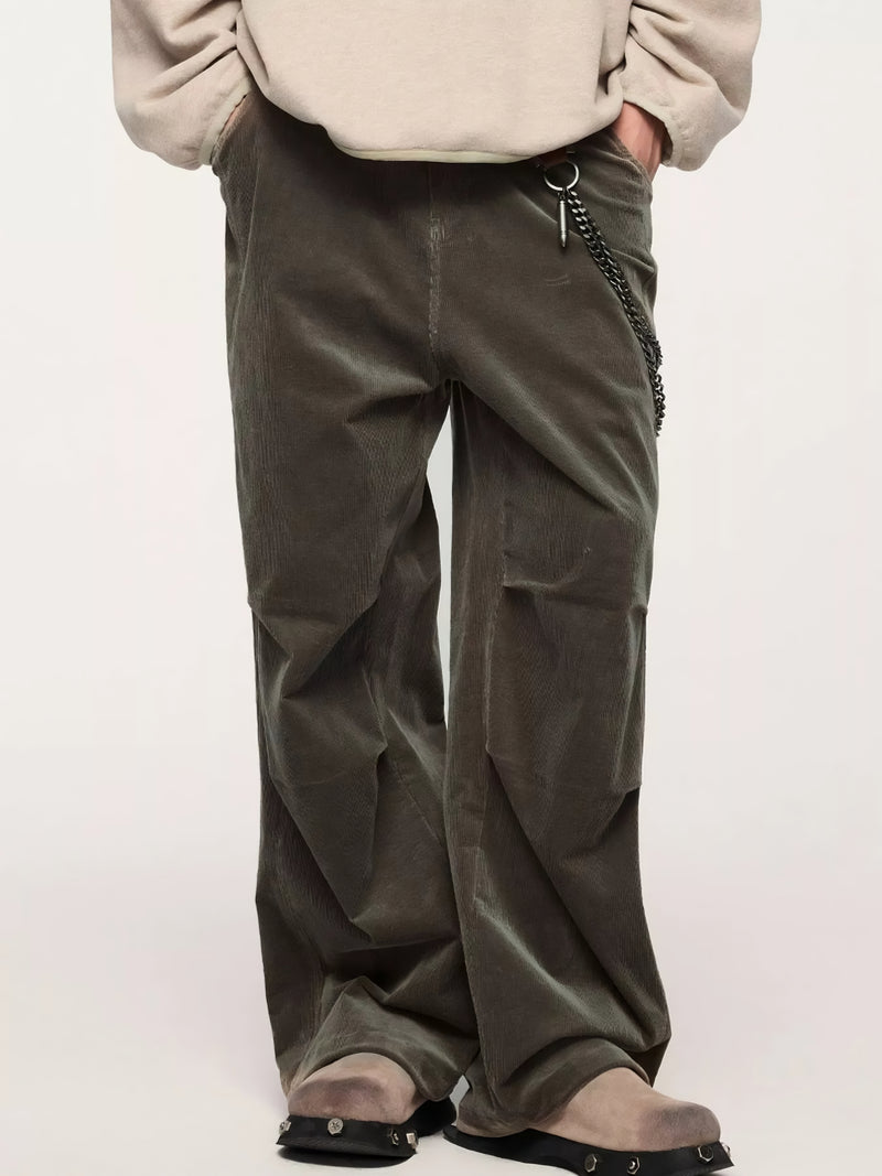 Men's Wide Leg Cotton Pants