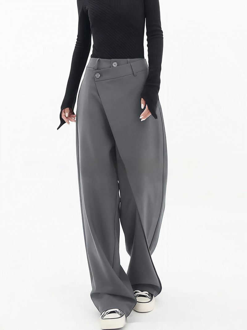 Irregular Wide-leg Pants.