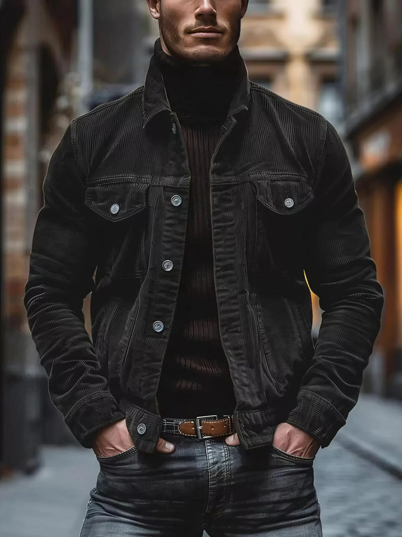 Men's Corduroy Button-Down Jacket