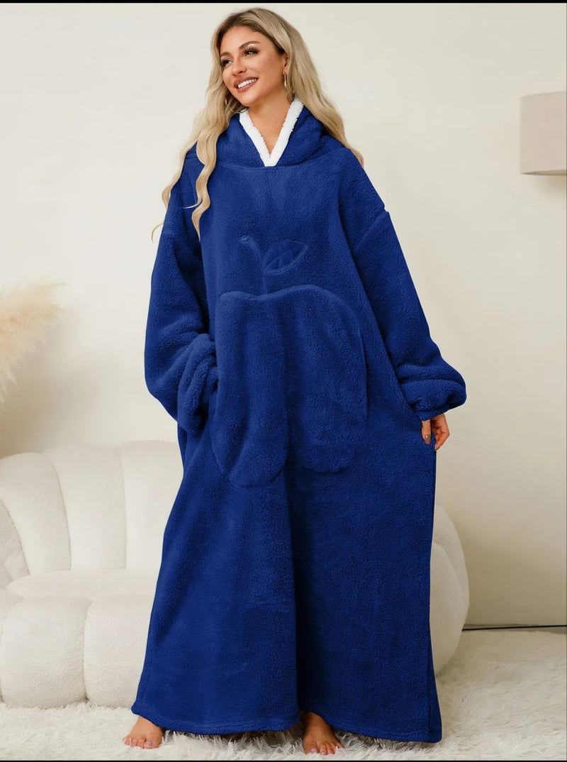 Long Sleeve Hooded Lounge Dress