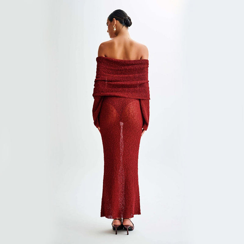 Knitted Long-Sleeved Dress