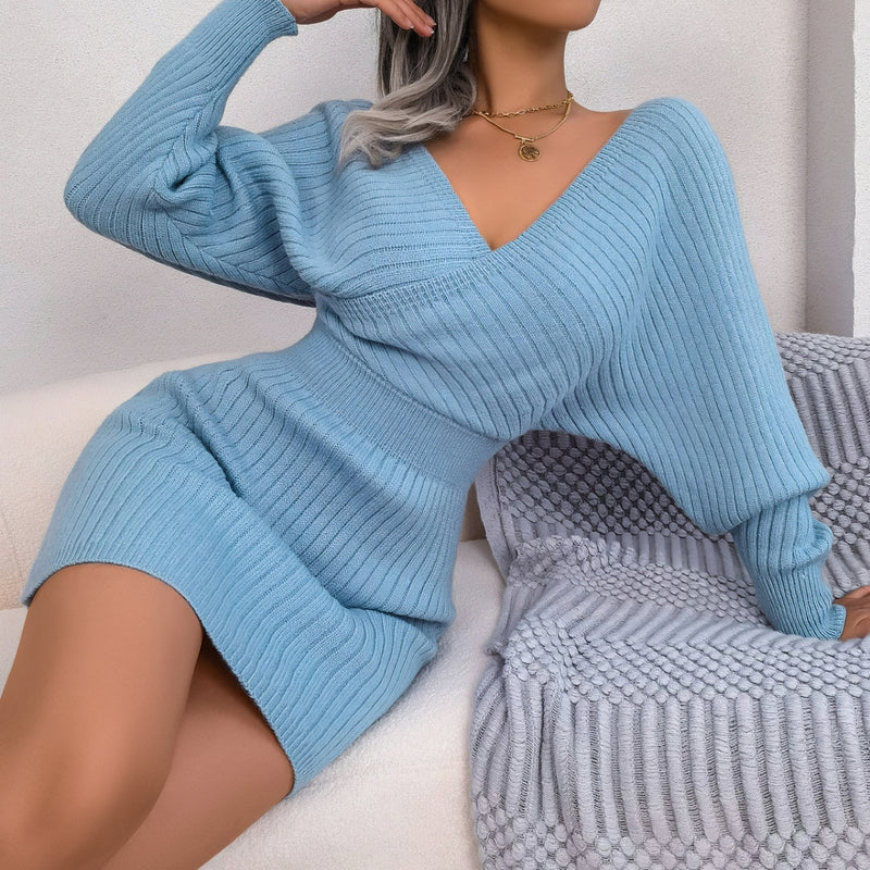 Cross V-neck Dress