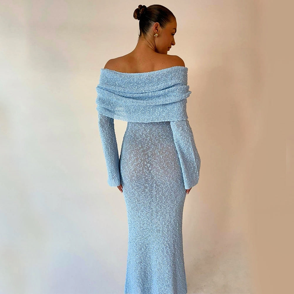 Knitted Long-Sleeved Dress