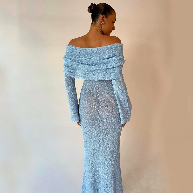 Knitted Long-Sleeved Dress
