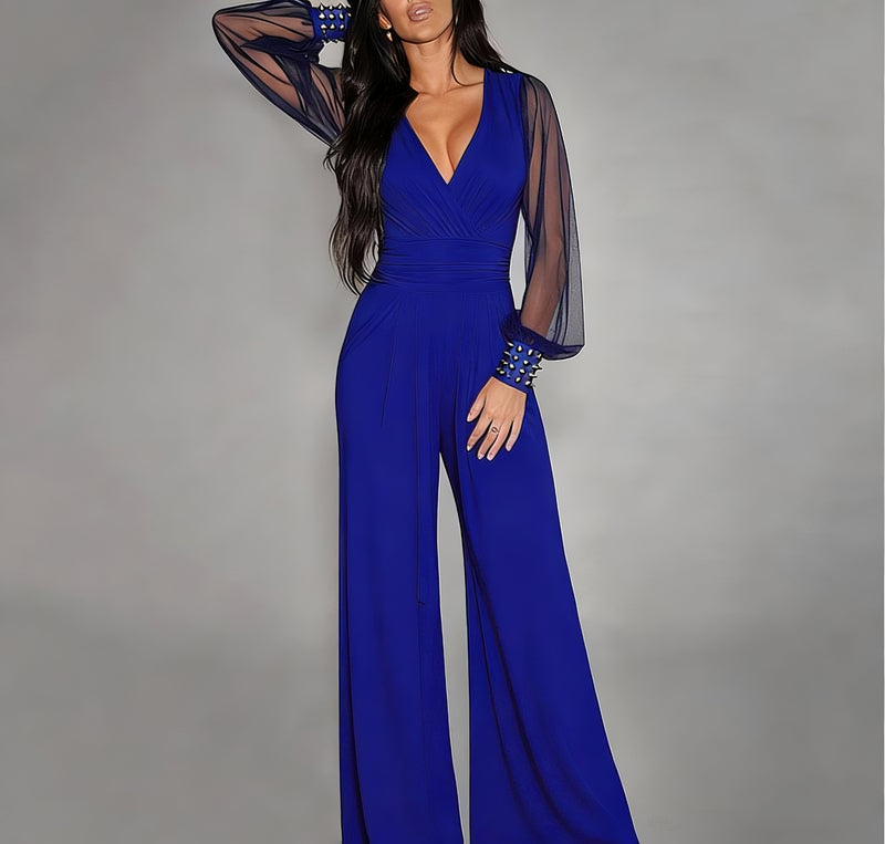 Jumpsuit With Rivet Cuffs