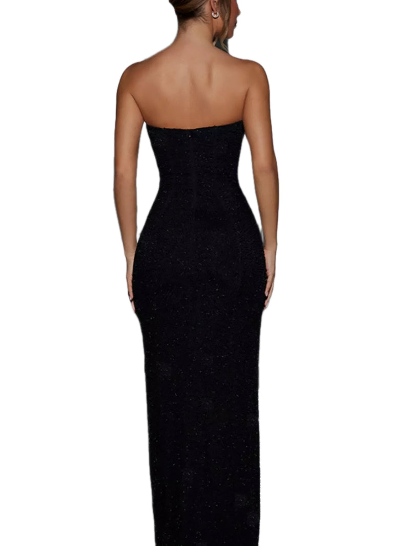 Split Tube Maxi Dress